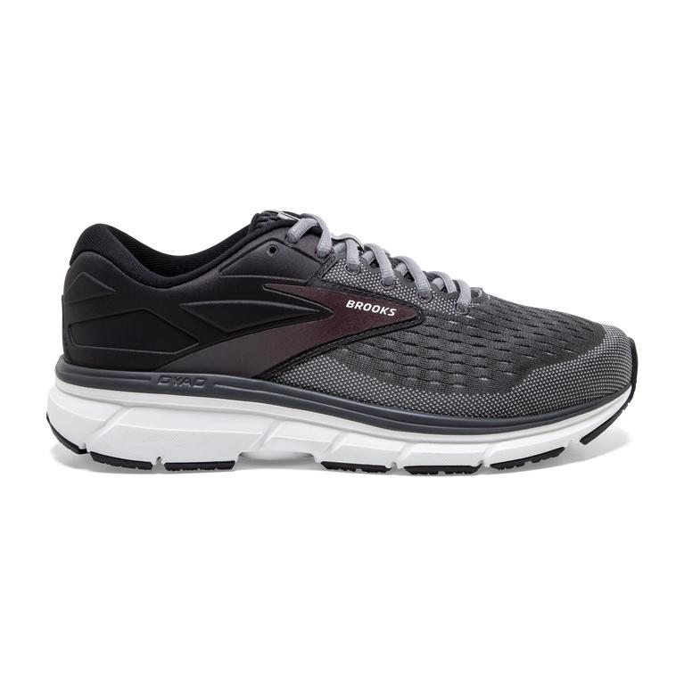 Brooks Dyad 11 - Mens Road Running Shoes - Black/Blackened Pearl/Alloy/Red (15467UBRV)